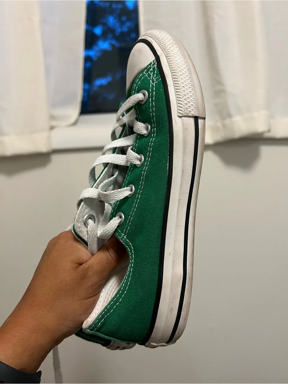 Converse Kids Low-Top Sneakers in Green with White Accents
